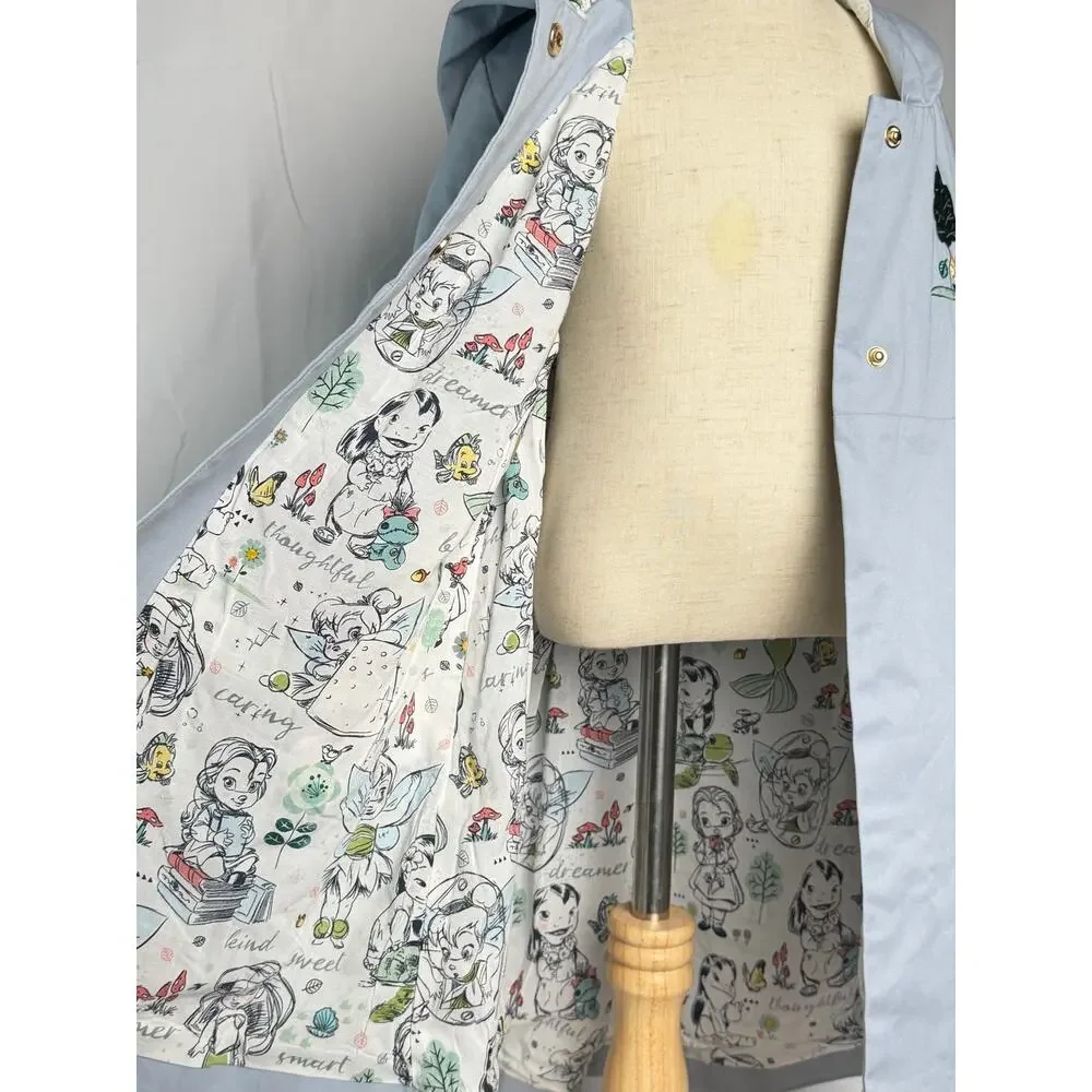 NWT Disney Animator's Collection Princesses Adorable Lightweight Hooded Coat